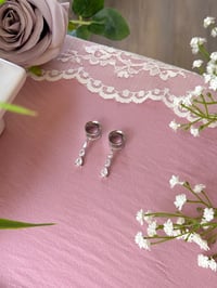 Image 3 of Dainty Diamond Drops (Silver)