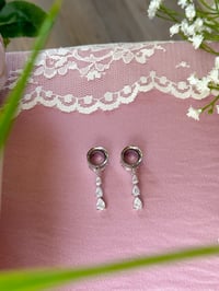 Image 4 of Dainty Diamond Drops (Silver)