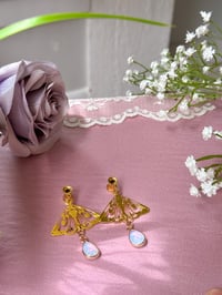 Image 3 of Umbrella Moth Dangles (Gold)