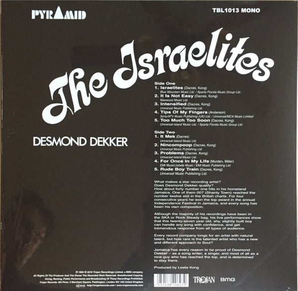 Desmond Dekker – The Israelites, VINYL LP