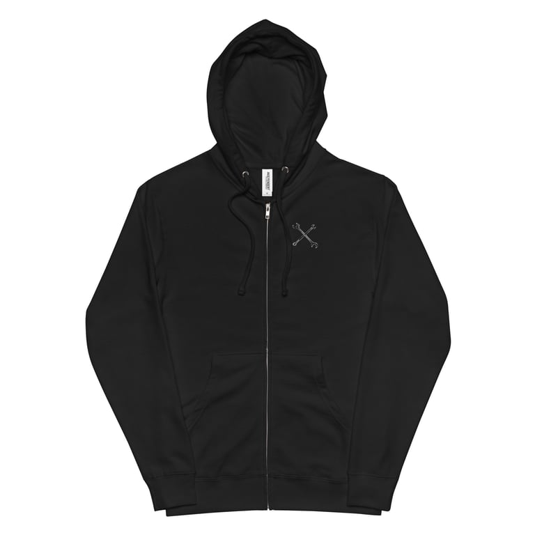 Unisex fleece zip up hoodie Image 2