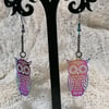 Rainbow Owl earrings 