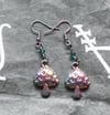 Rainbow Toadstool earrings  