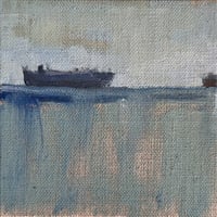 Image 1 of Tankers at sea, original oil painting