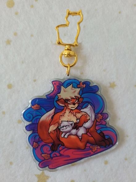 Image of ✨ BakuDeku foxes acrylic keychain