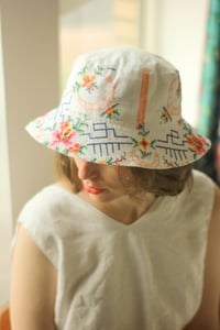 Image 1 of Embroidered Flower Bucket Hat