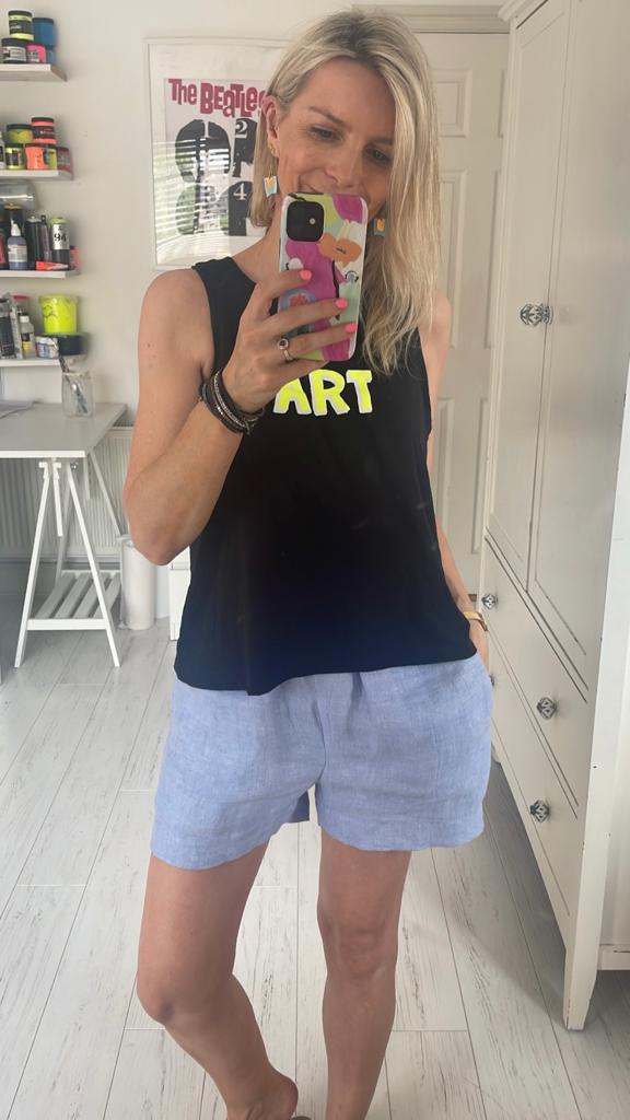 Image of 'Art' sleeveless black t-shirt