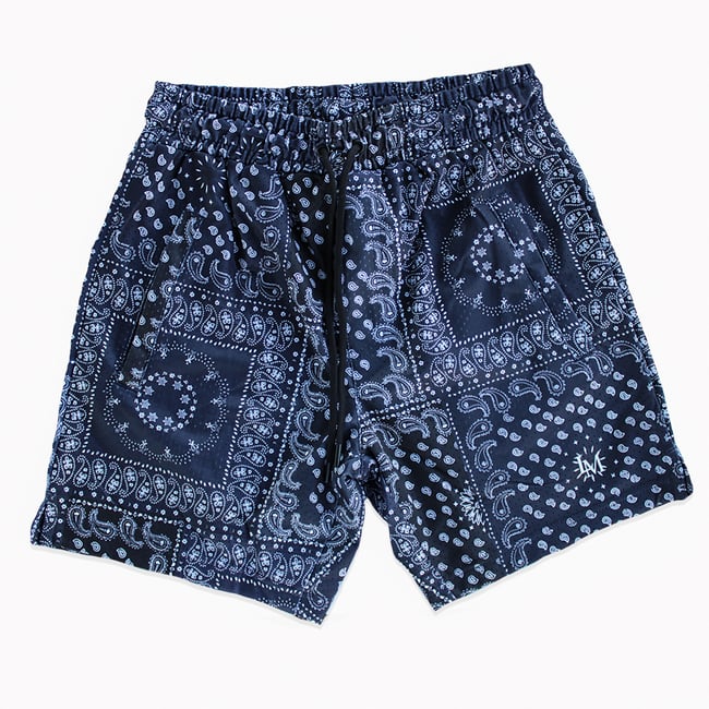 SIMPLY PAISLEY MESH SHORTS- DEEP NAVY