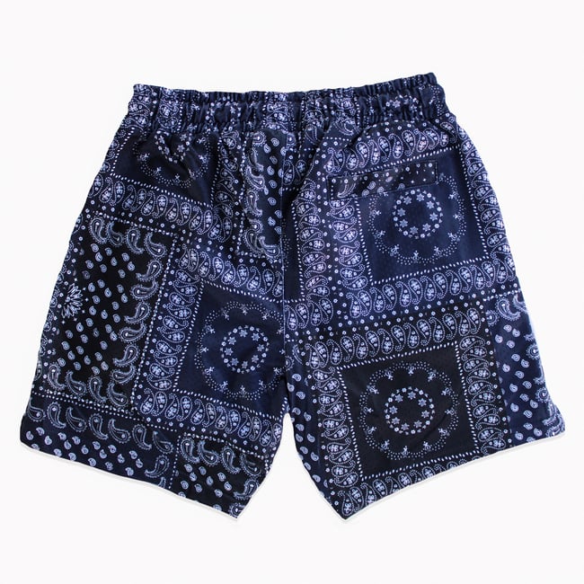 SIMPLY PAISLEY MESH SHORTS- DEEP NAVY
