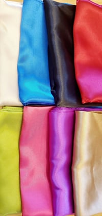 Image 1 of  Satin Scarf. Retains Hair Moisture. 23x22