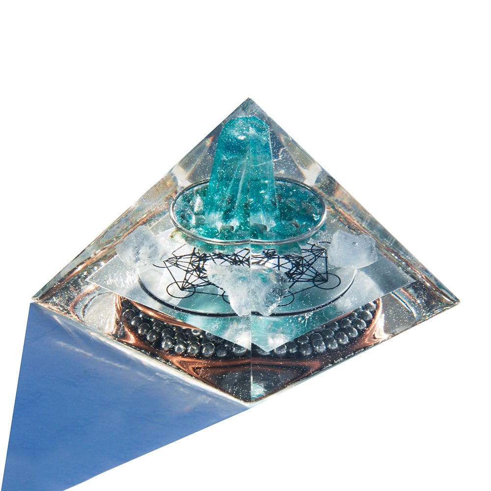 Image of Medium:  Aqua Aura/Apatite/Celestite/Metatron's Cube/SL - 4