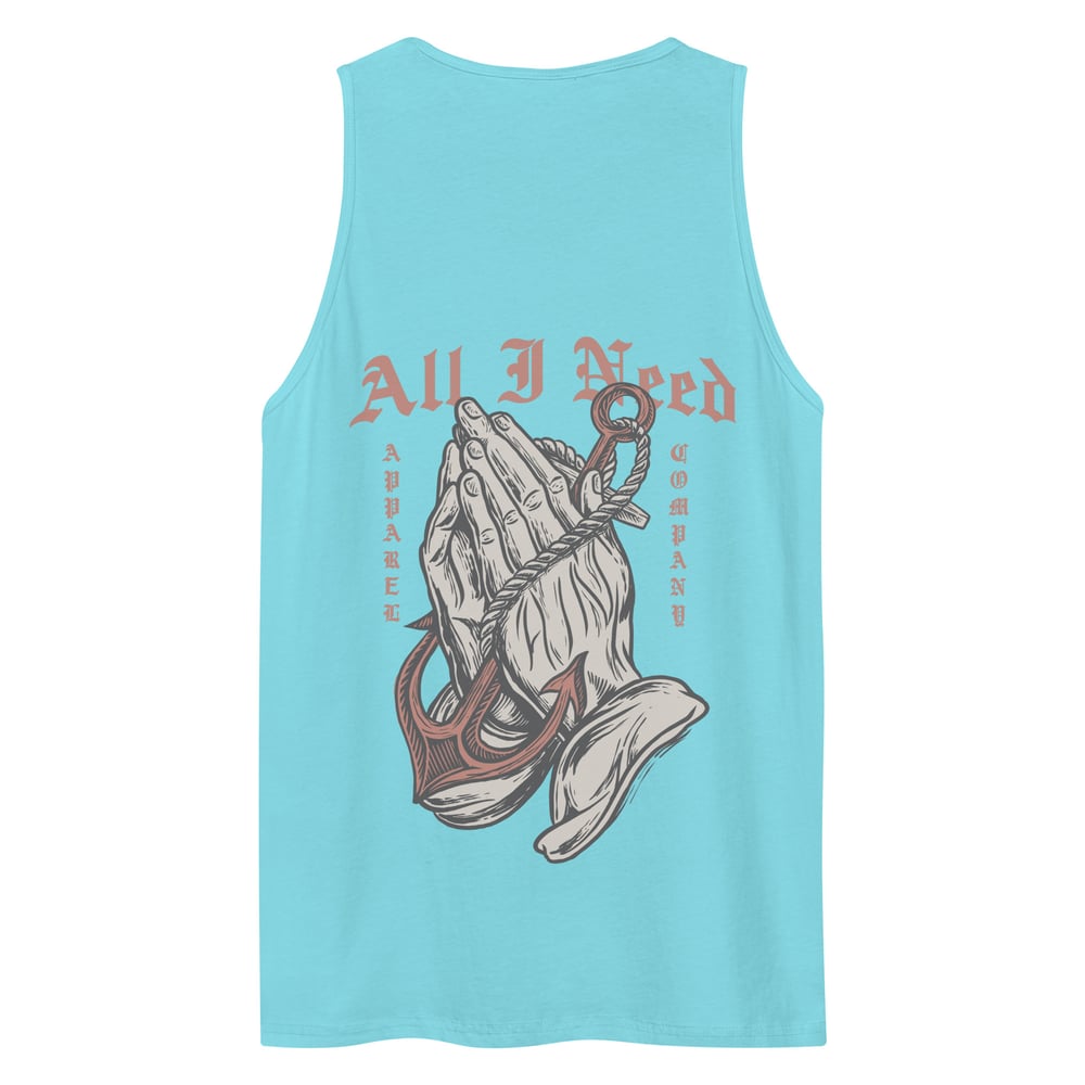 Praying hands Men’s premium tank top