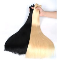 Image 2 of Raw Brazilian Natural Straight/wavy long lengths 30 to 40 inch bundles, 100% real hair