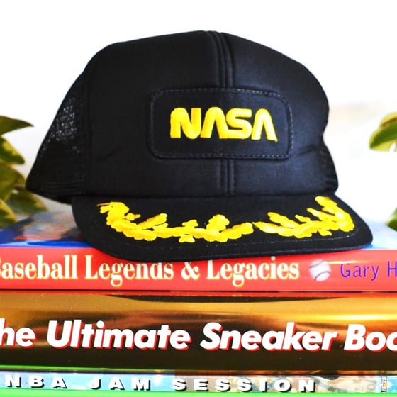 Image of Vintage 1990's NASA Spaceport Captain's Style Snapback Hat