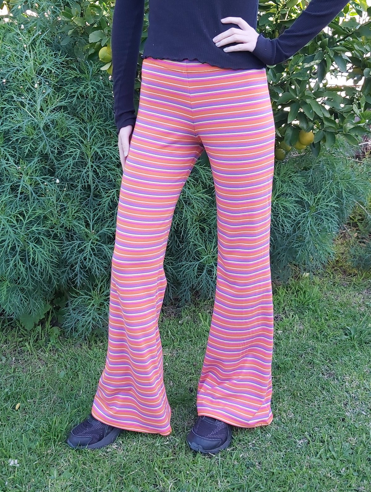 Image of Orange stripe KAT Pants