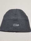 Oz Icons Embroidered Cable Knit Beanie - Charcoal