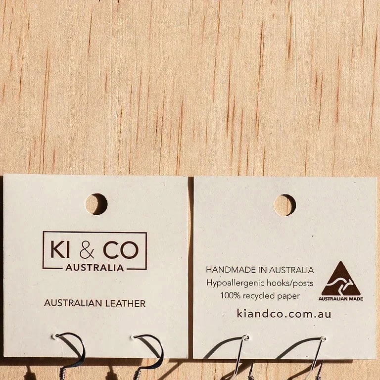 Green sales leather earrings