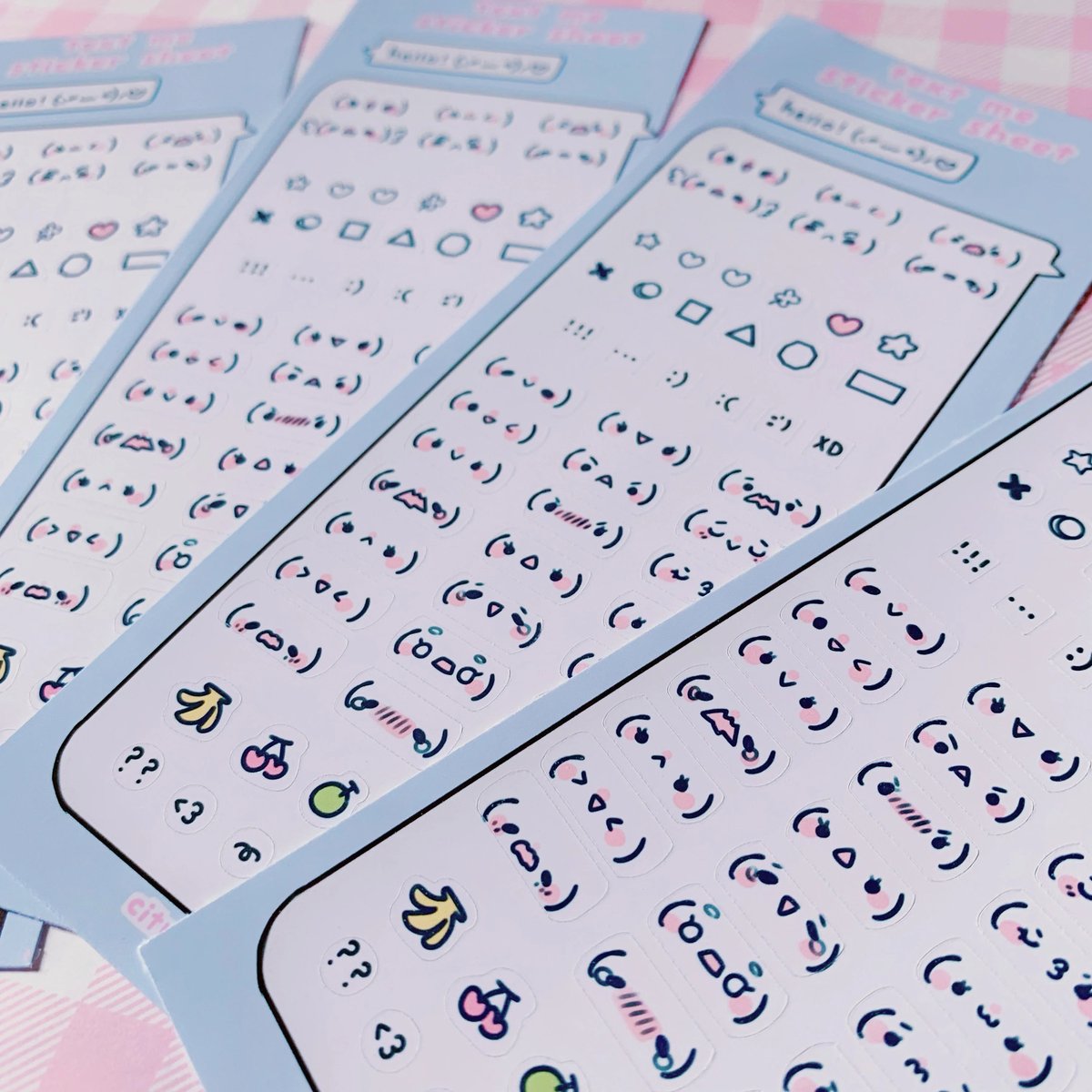50+ Text Me Kaomoji Deco Sheet Stickers Journal Diary Y2K Nostalgia Emoji Aesthetic Toploader