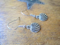 Image 2 of Silver Seashells Small Charm Earrings