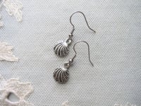 Image 1 of Silver Seashells Small Charm Earrings