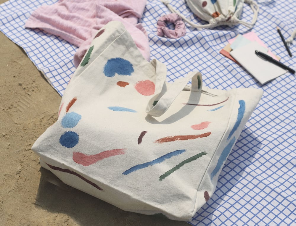 Image of PAINTED HEAVY COTTON BAG