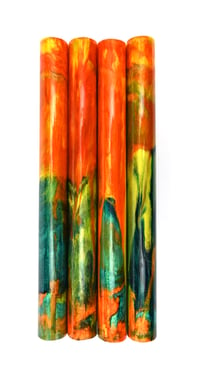 Image 4 of 'Chernobyl' custom bespoke pen blanks, high pressure cured with Alumilite Resin. Custom ready!