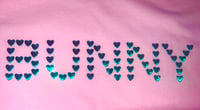 Image 1 of 🩷🍀Bunny Tee Baby Pink and Green Version 🩷🐰🍀