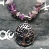 Amethyst Tree of life pendant necklace