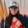 Worn Pride Rainbow Hat & Mini Pride Flag + Free Signed 8x10