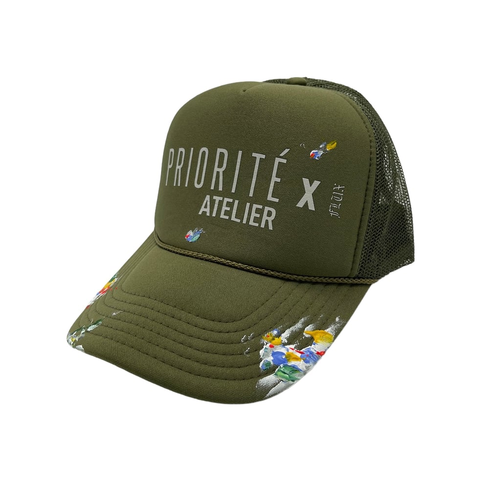 Image of Solid Trucker Hat - Olive 