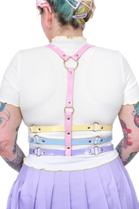 Image 2 of MYVIOLET: PASTEL COLORBLOCK ADJUSTABLE HARNESS