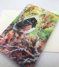 Image 4 of Notecard of Spotted Autumn - a spotted towhee card