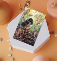 Image 2 of Notecard of Spotted Autumn - a spotted towhee card