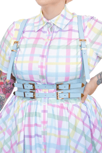 Image 1 of MYVIOLET: BLUE ADJUSTABLE HARNESS