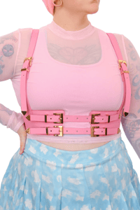Image 1 of MYVIOLET: PINK ADJUSTABLE HARNESS