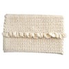 Handmade women's natural toned crocheted bag