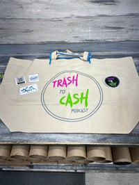 Image 1 of TRASH TO CASH PODCAST IKEA BAG AND STICKER COMBO