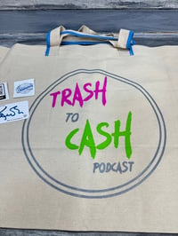 Image 2 of TRASH TO CASH PODCAST IKEA BAG AND STICKER COMBO