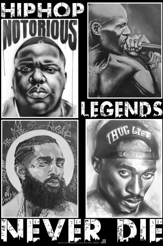 Hip Hop Legends Collage