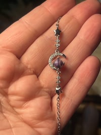 Chariot moon silver adjustable bracelet 