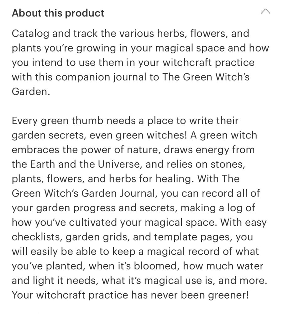 Image of The Green Witches Garden Journal 