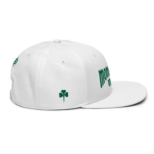 Image of MB Stacked Logo Brothers White Snapback Hat