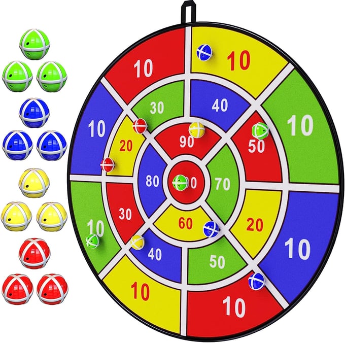 Image of BooTaa 29" Large Dart Board for Kids, Kids Dart Board with Sticky Balls, Boys Toys