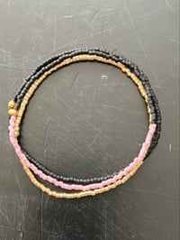 Pink, Gold and Black Stack Bracelets