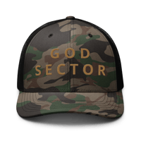 Image 1 of God Sector | Camouflage Trucker Hat