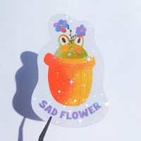 Sad flower sticker