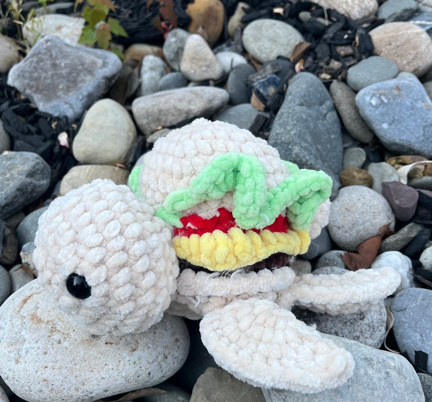 Image of Crochet Cheeseburger Turtle Plush