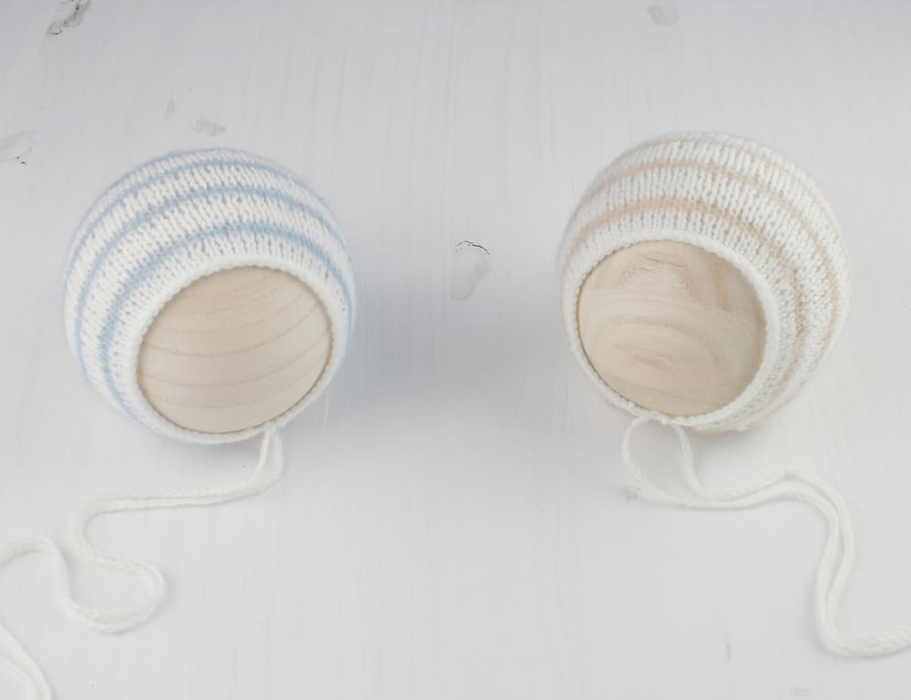 Image of Sand and Sea Mohair Striped Bonnets