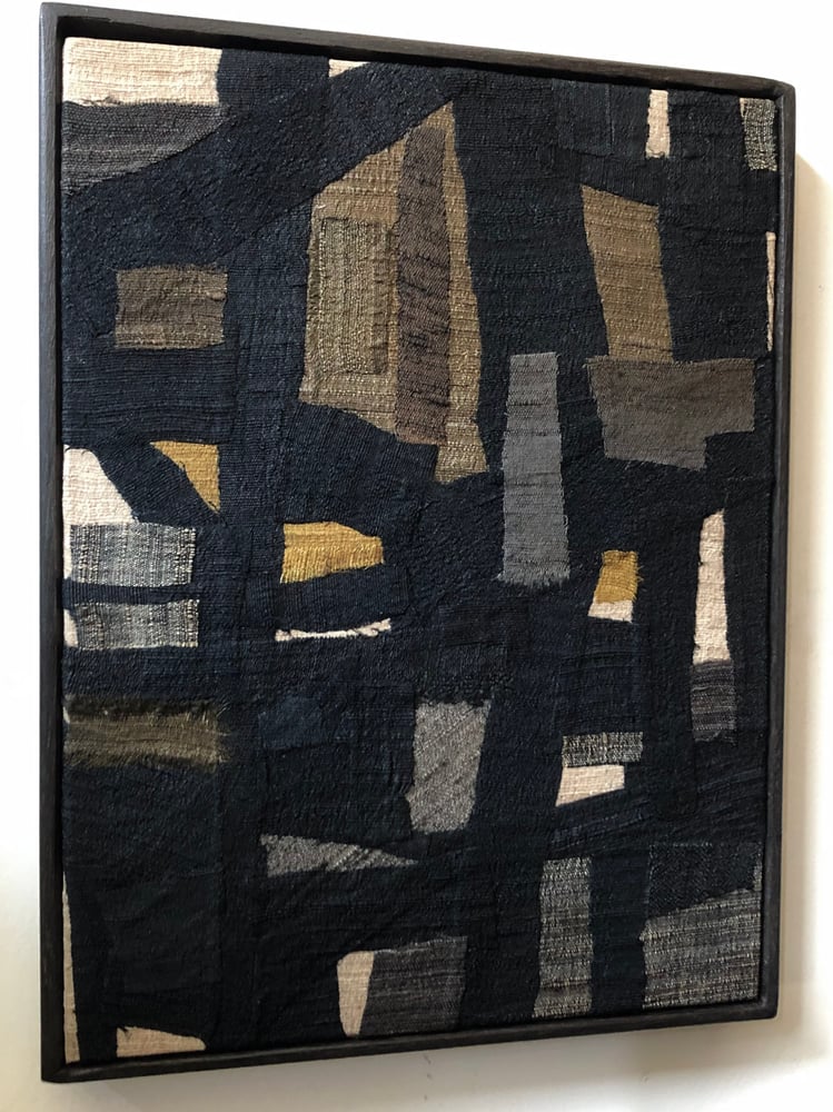 Image of small silk collage (yellow)