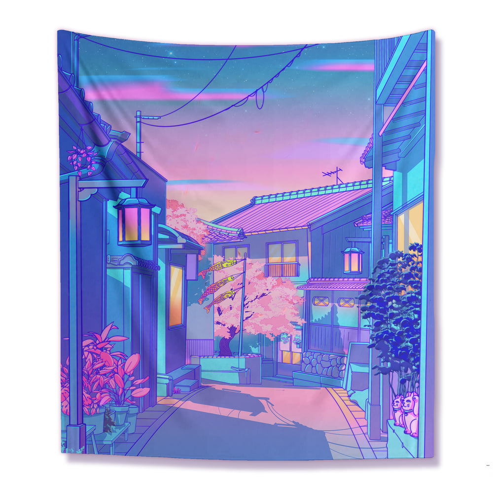 Image of Hanami Street Tapestry 